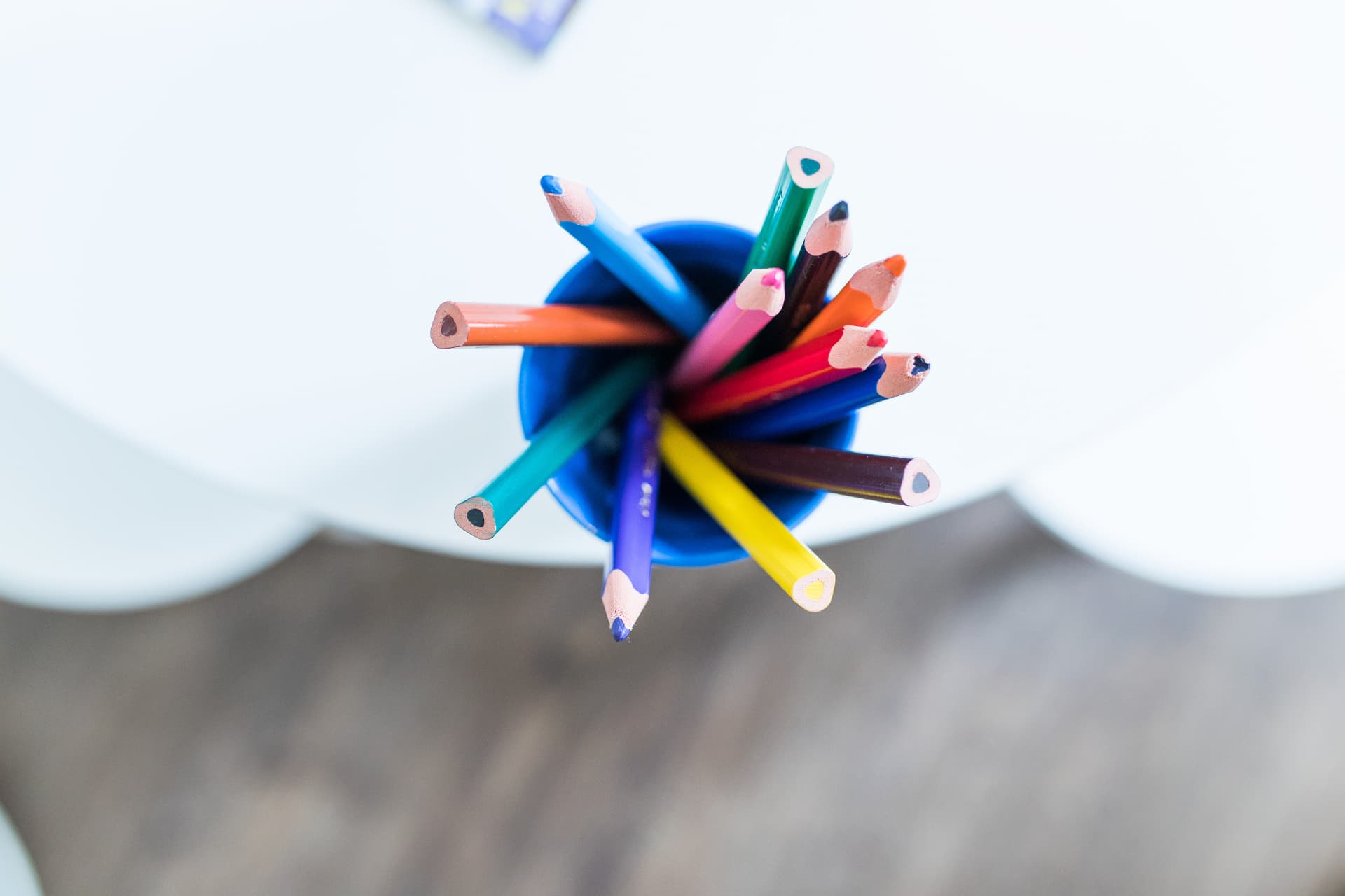 Bunte Stifte im Kinderbereich des Dentino Clubs